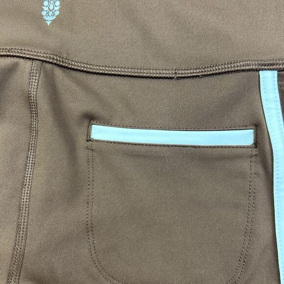 NEW Free People Movement Island Time Active Shorts Brown Size Small Retro 70s - Picture 4 of 11